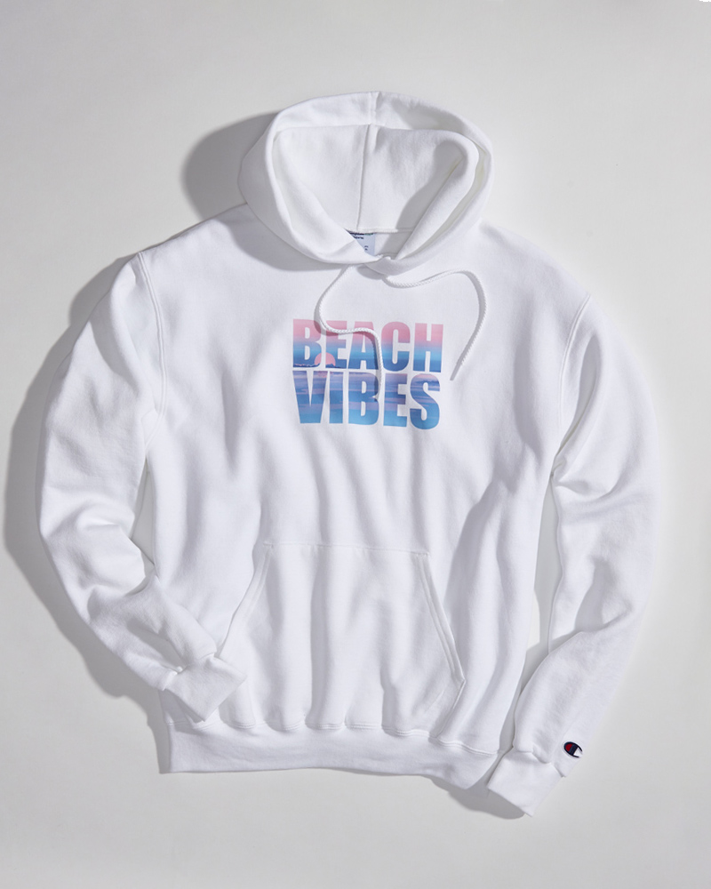 Northern Original Beach Vibes Pullover Hoodie in White | The Paper Store