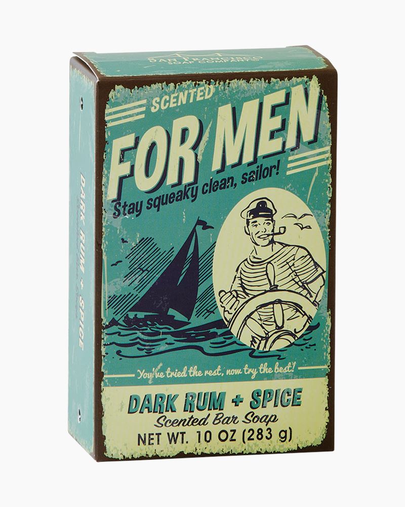 San Francisco Soap Company for Men Bar Soap 10oz - Dark Rum & Spice