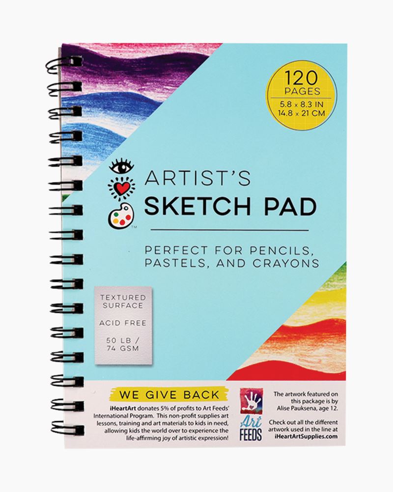 SKETCHBOOK DOODLE PAD FOR GIRLS -BLANK PAPER FOR DRAWING HARD COVER BOOK
