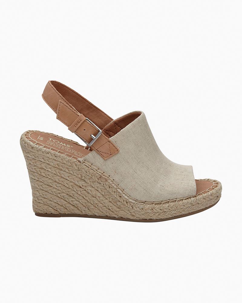 TOMS Monica Oxford Wedges in Natural 