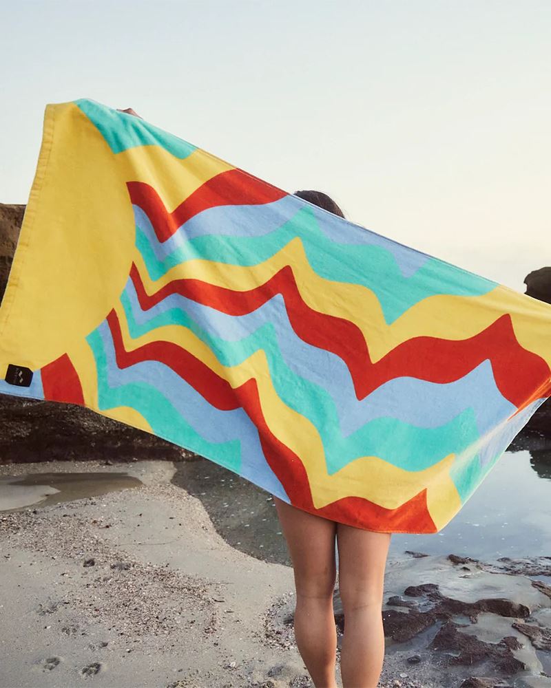 Cabana Stripe Tulum Blue Beach Towel - 2 sizes