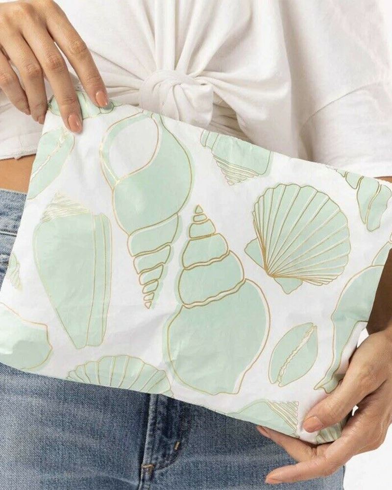 ALOHA Collection Mid deals Sea Treasure Bag in Mint/ Cream NWT