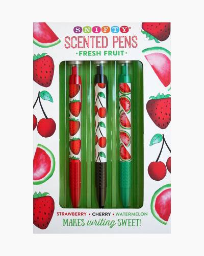 U Brands The Catalina Felt Tip Pens, Fresh Fruits, Black Ink, 6