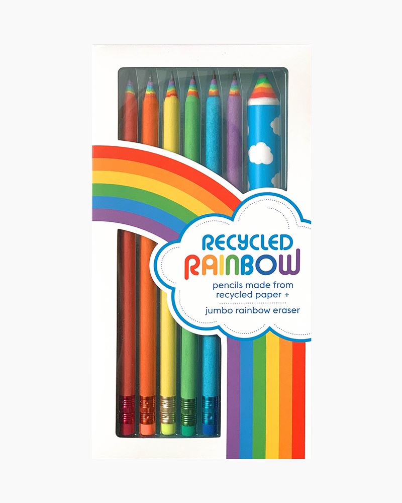 Rainbow Pencils, 3 Pack, BLACK recycled Paper Pencil Set for Lovers of  Unique, Designer Stationery 
