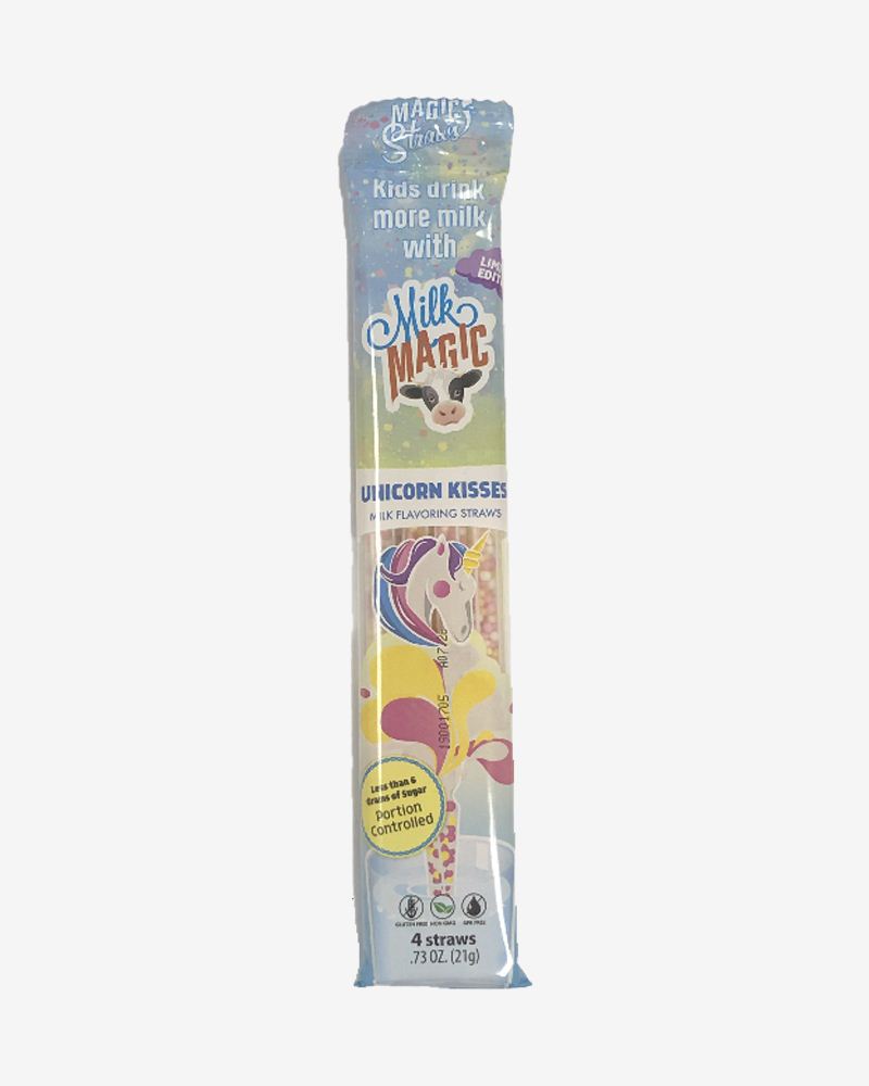  Unicorn Kisses Magic Milk Straws - 4 pack