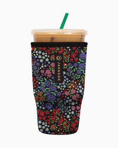 Sok It Java Sok Reusable Neoprene Insulator Sleeve for Iced Coffee Cups  (English Garden Picnic, Large: 30-32oz) 