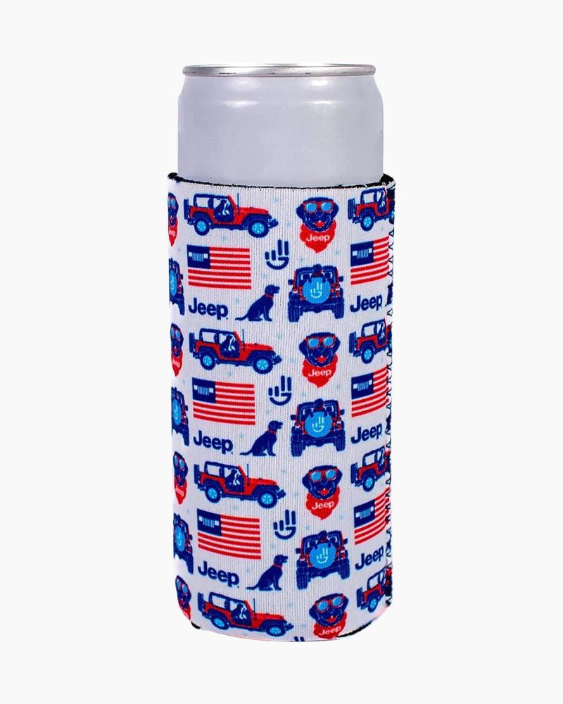 Jeep Jeep Patriotic Pups Slim Can Holder 9258