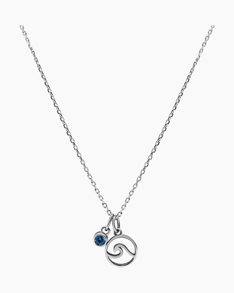 Waves of Life Pendant Necklace in Silver