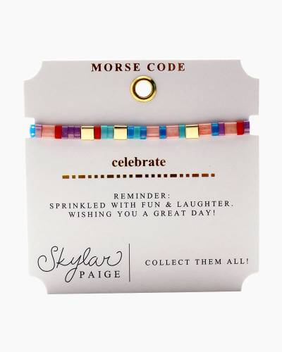 Skylar Paige Teacher Morse Code Tila Beaded Bracelet