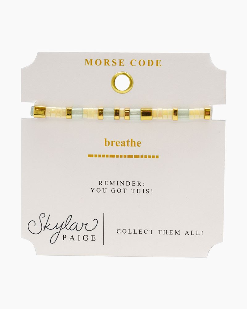 Skylar Paige Teacher Morse Code Tila Beaded Bracelet