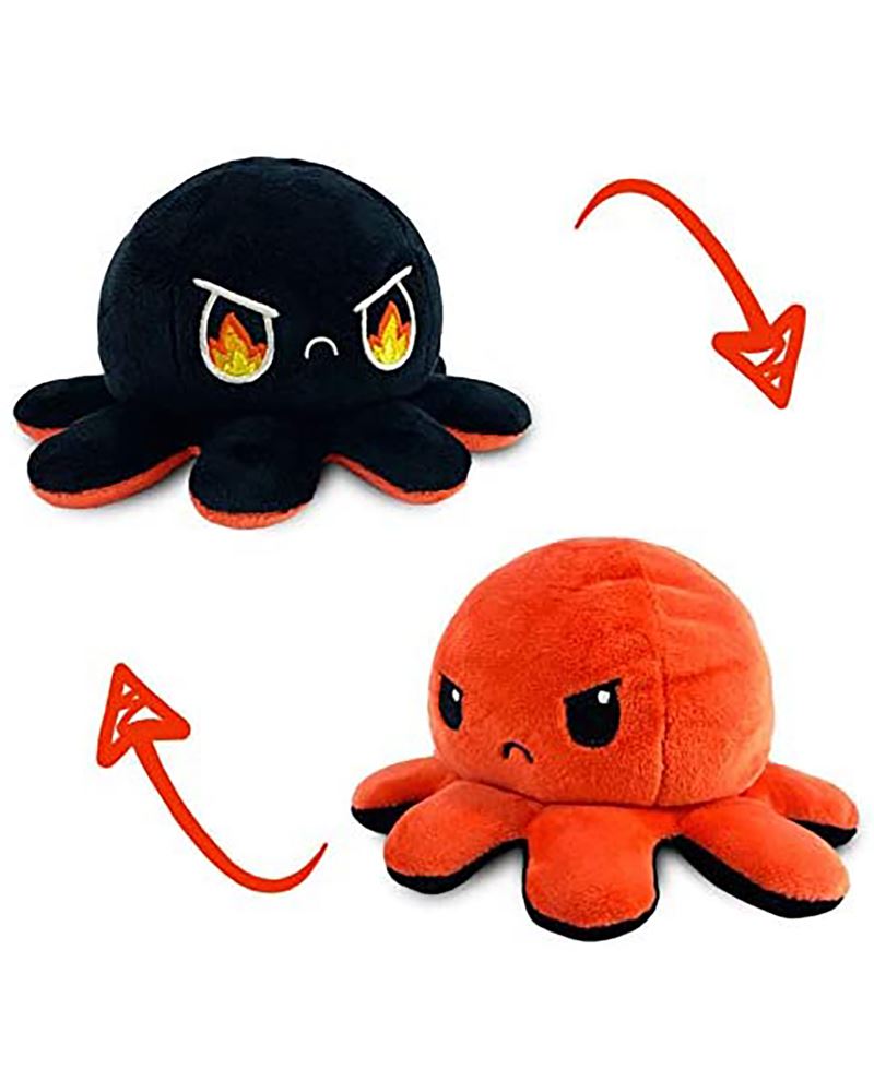 reversible octopus plush fire eyes