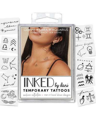 Amazon.com : Inkbox Temporary Tattoos, Semi-Permanent Tattoo, One Premium  Easy Long Lasting, Water-Resistant Temp Tattoo with For Now Ink - Lasts 1-2  Weeks, Astrological Aquarius, 1 x 1 in : Beauty & Personal Care