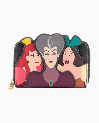 Loungefly Disney Villains Scene Evil Stepmother and Step Sisters Zip Around Wallet (November Catalog)