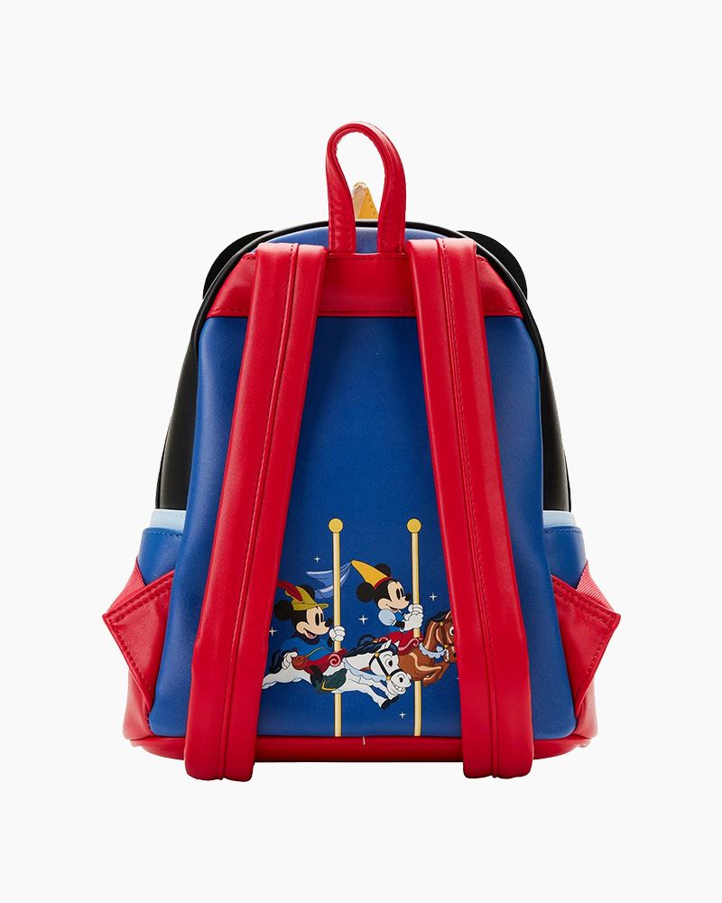 Disney Parks Loungefly Mini Backpack Classic Princess Trio Triple Zip Black  Bag