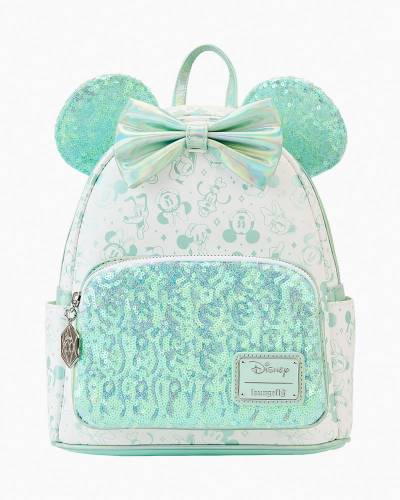 Popular Loungefly Disney Holographic Sequin Backpack Set