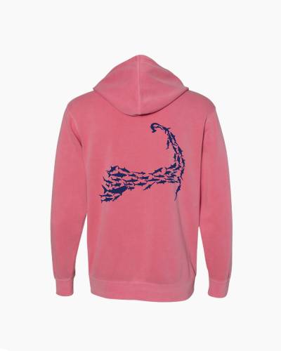 Pink best sale shark hoodie