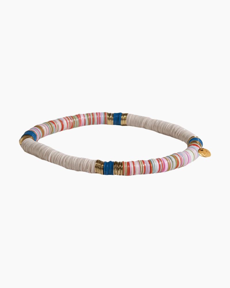 INK+ALLOY Kenzie Woven Stripes Beaded Stretch Bracelet