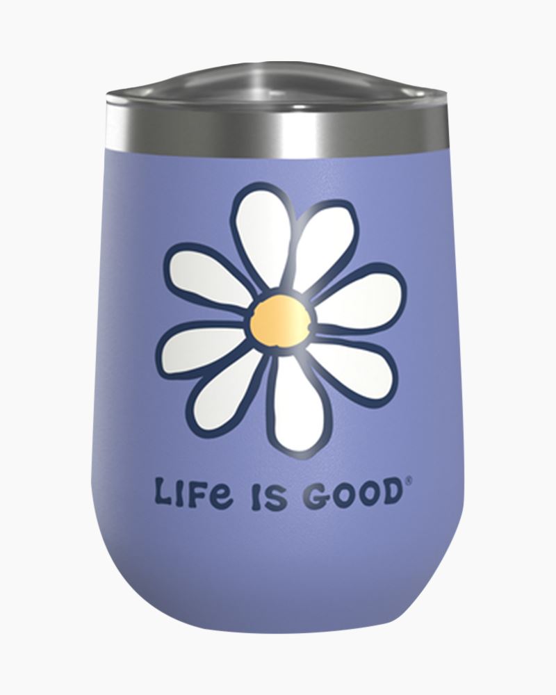 Life is Good Iris Daisy 40 oz. Voyager Travel Tumbler