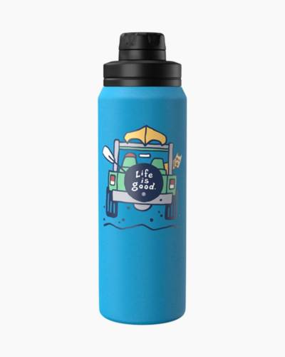 LIFE IS GOOD 50 oz Wide Mouth Stainless Steel Water Bottle Jeep Trip  Mountains