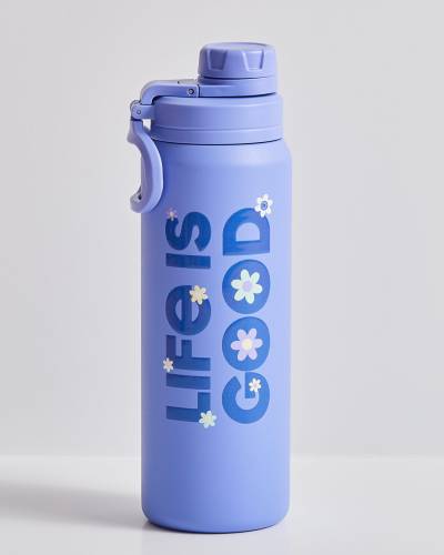 LIFE IS GOOD 50 oz STAINLESS STEEL THERMOS/WATER BOTTLE LIG STICKER  COLLAGE