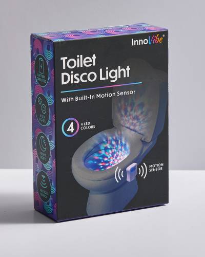InnoVibe Toilet Disco Light, Motion Activated,Turn Your Late Night