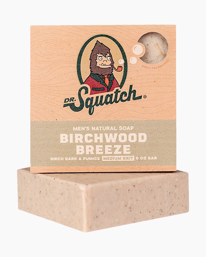 DR. SQUATCH MEN'S NATURAL SOAP WOOD BARREL BOURBON 5 OZ BAR X 2 BARS BRAND  NEW