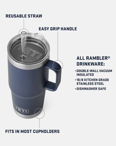 YETI Rambler 26 oz Straw Cup, Vacuum Insulated, Stainless Steel with Straw  Lid, Cosmic Lilac