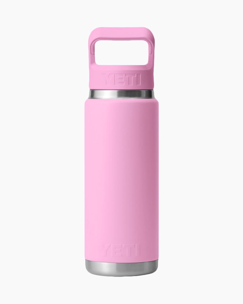 YETI Rambler 26 oz. Water Bottle with Straw Cap in Power Pink 