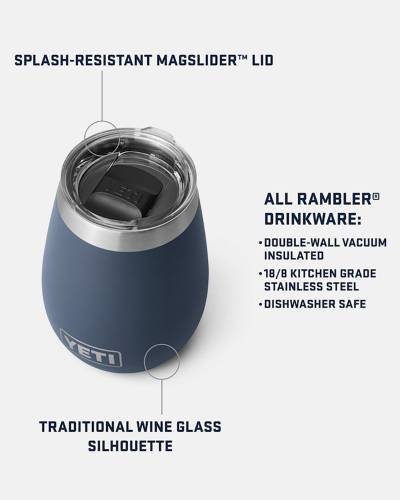 Yeti Rambler 10 oz Wine Tumbler with Magslider Lid Charcoal