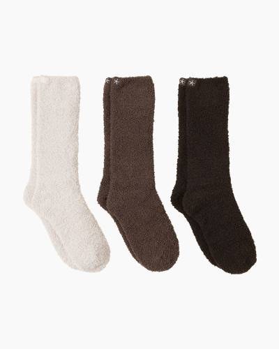 Barefoot Dreams CozyChic® 3-Pair Sock Set in Espresso Multi | The Paper  Store